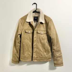 A&F Vegan Suede Jacket Mens Small
